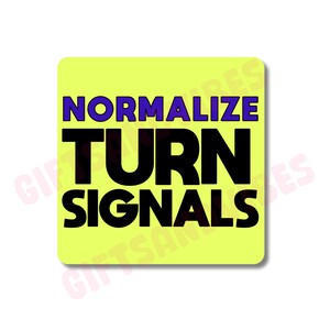 Normalize Turn Signals! Cute Funny Gen Z Meme Vehicle Bumper Magnet Car ...