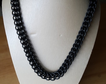 Black Aluminum 20inch FullPersian Chainmaille Chain