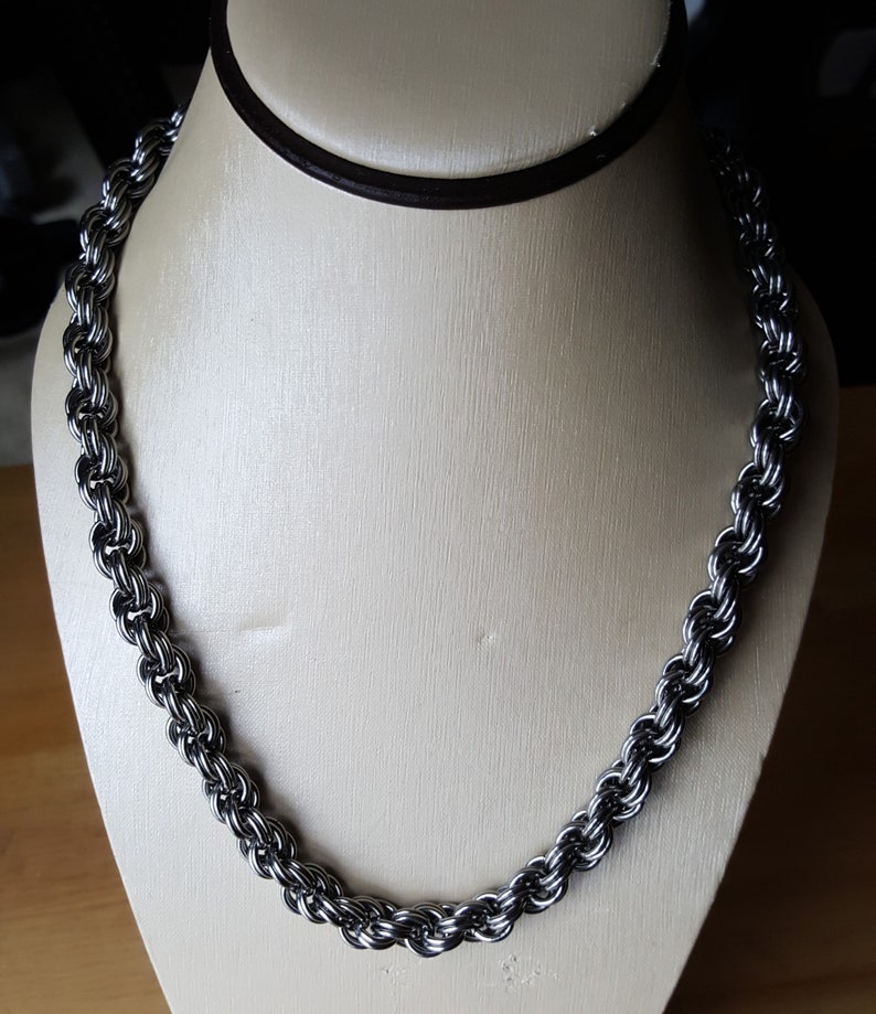 Stainless Steel 20inch Double Rope Chainmaille Chain image 1