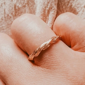 Braided Gold Ring | Simple Dainty Ring | Gold 14K Plated Ring | Twisted Gold Ring | Simple Twisted Ring | MOÏRA Ring