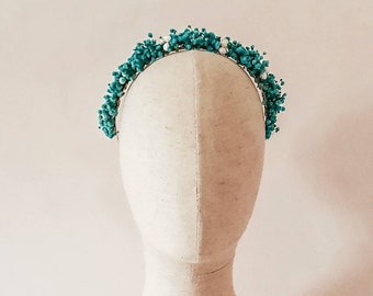 Stabilized flower crown | Natural Flower Headband | Wedding Headband | Gypsophile Headband | MOP and Flower Band | ALIÉNOR Crown