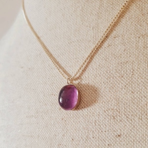 Genuine Amethyst Necklace | Amethyst Pendant | Amethyst Stone Pendant | 925 Silver Amethyst Necklace | Natural Amethyst Stone | ADONIS