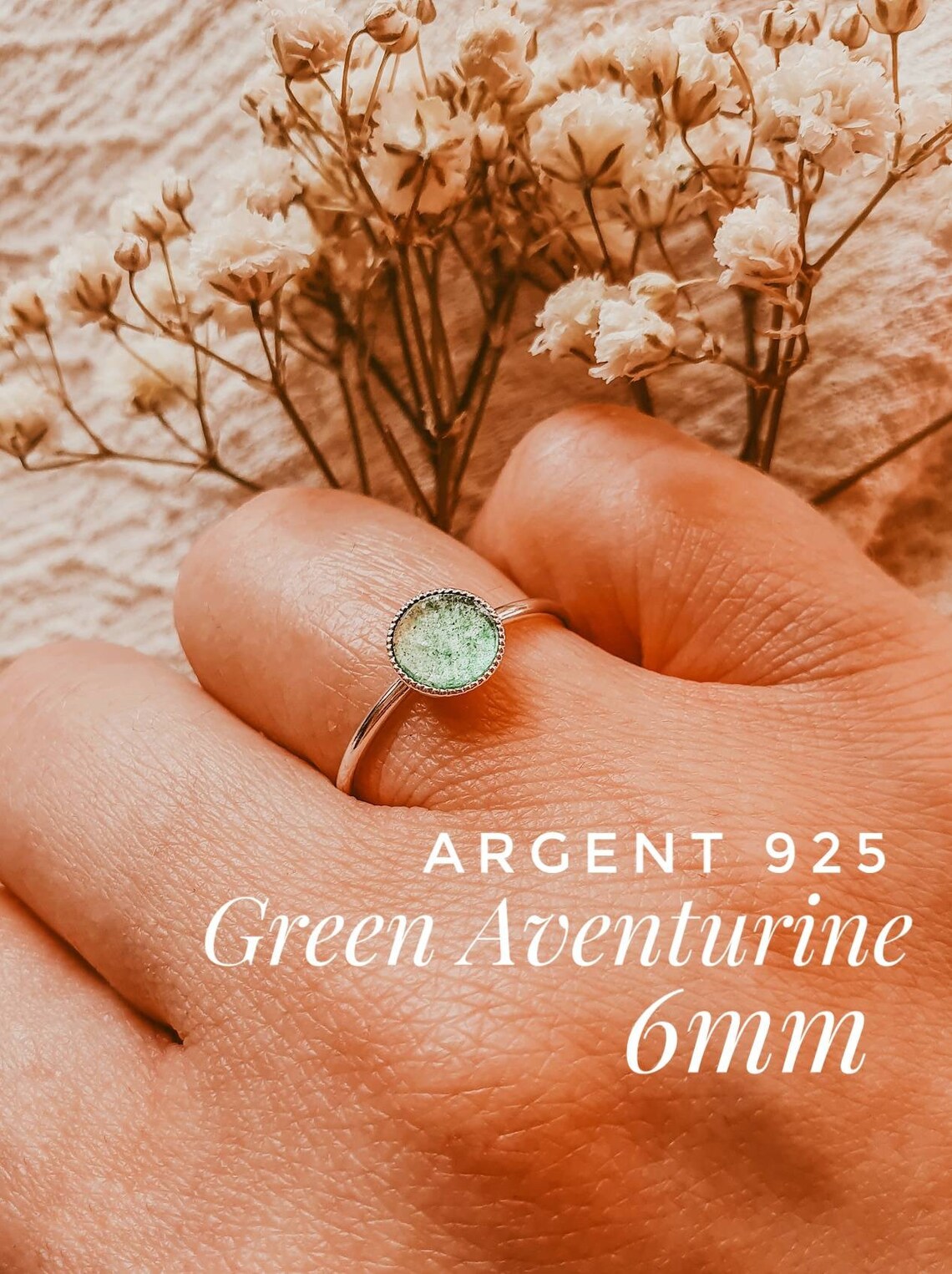 Bague Lumitrésor aventurine verte