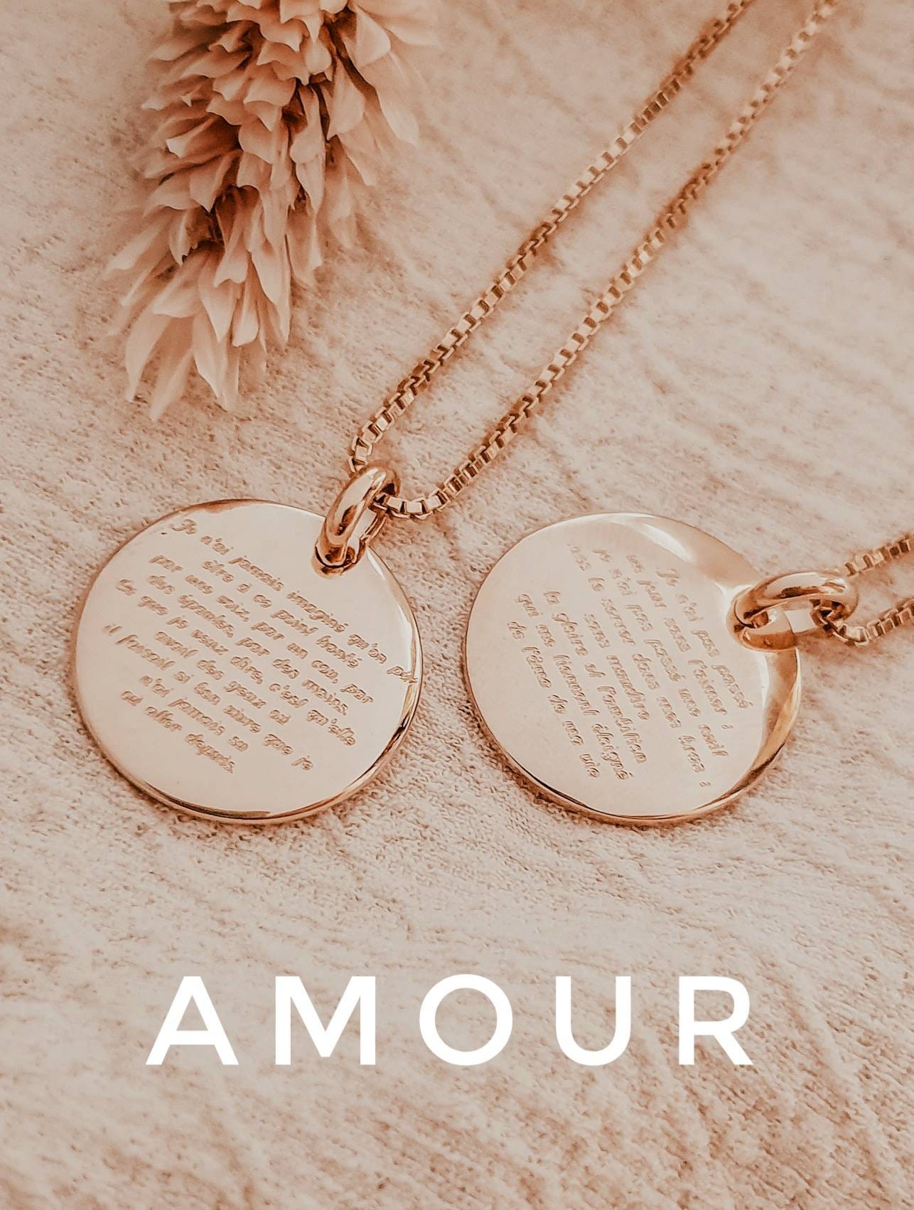 Love Quote Necklace Romantic Necklace Engravable Necklace Etsy