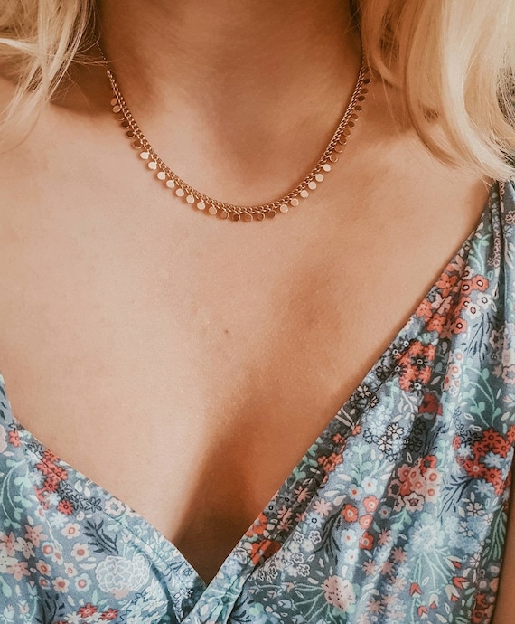 ゴールドチェーンネックレス |ボールチェーンネックレス | 18K 