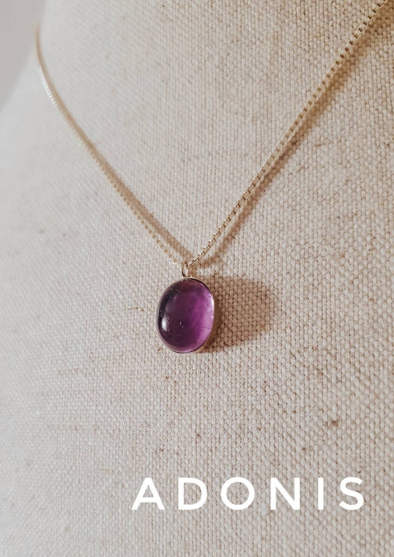 Genuine amethyst necklace sale