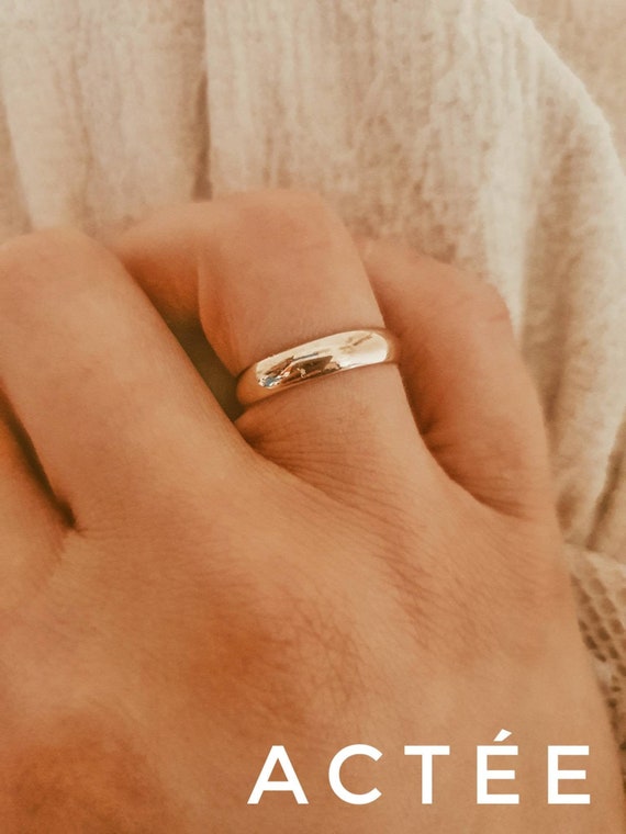 Gold Simple Ring Custom Engraved Ring Gold 18K Plated Ring Engraved Ring Personnalized Jewellery HELOISE Ring Etsy Australia