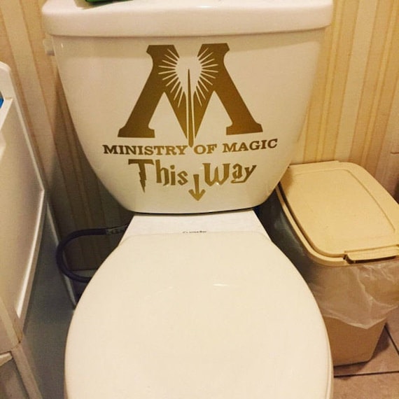 Harry Potter Toilet Decal Ministry of Magic This Way vinyl | Etsy