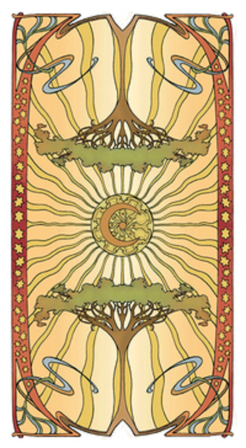 Golden Art Nouveau Tarot image 5