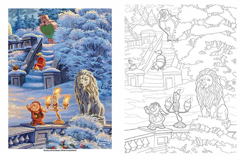 Disney Dreams Collection Thomas Kinkade Studios Disney Princess Coloring Book Bild 5