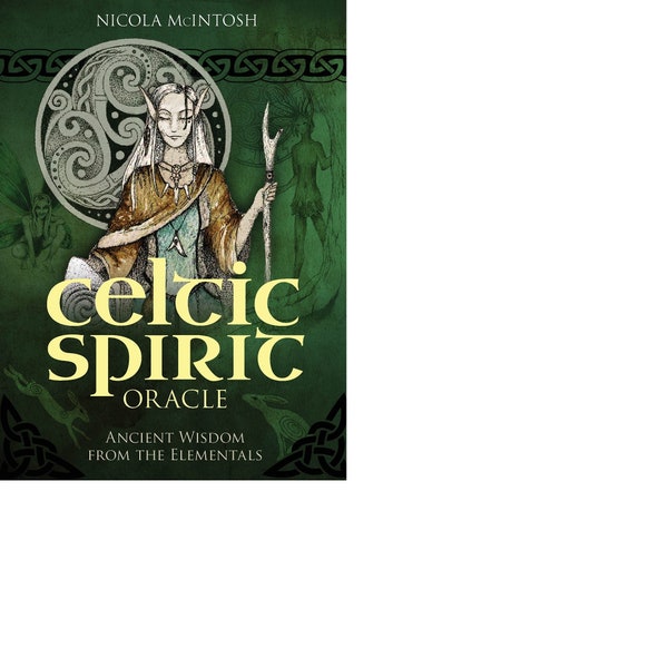 Celtic Spirit Oracle : Ancient Wisdom from the Elementals (36 cartes couleur dorées et livre de 112 pages)