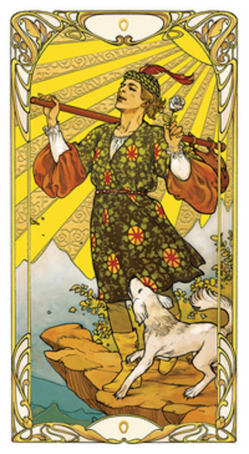 Golden Art Nouveau Tarot image 4