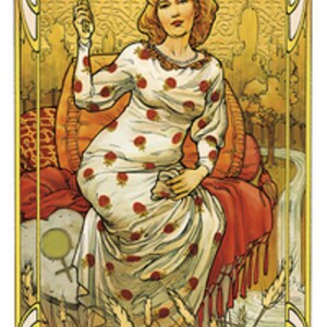 Golden Art Nouveau Tarot image 3