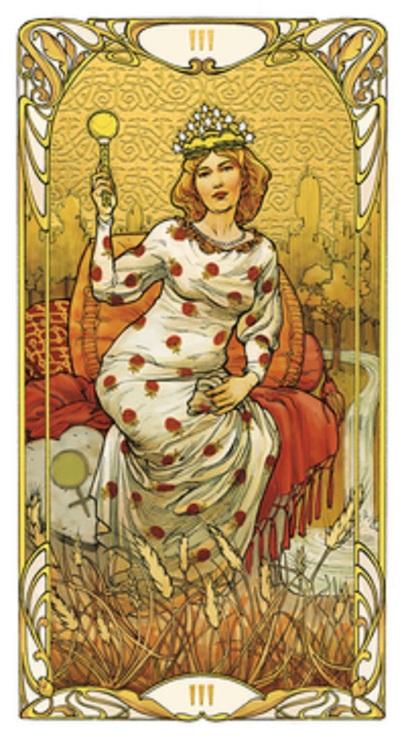 Golden Art Nouveau Tarot image 3