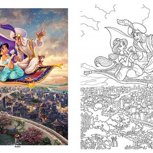 Disney Dreams Collection Thomas Kinkade Studios Disney Princess Coloring Book Bild 3