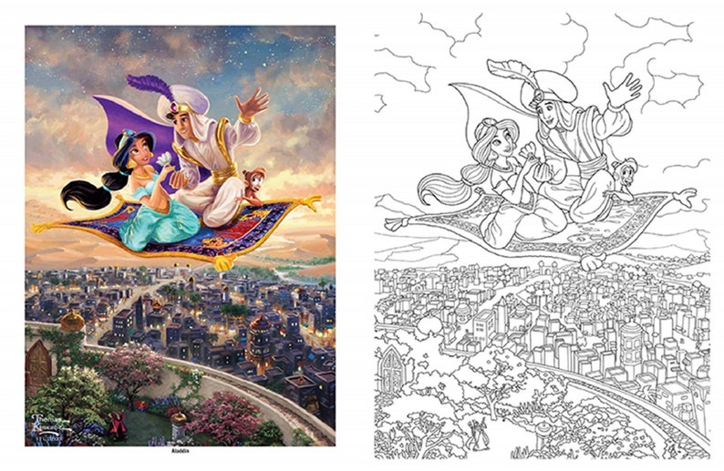 Disney Dreams Collection Thomas Kinkade Studios Disney Princess Coloring Book Bild 3