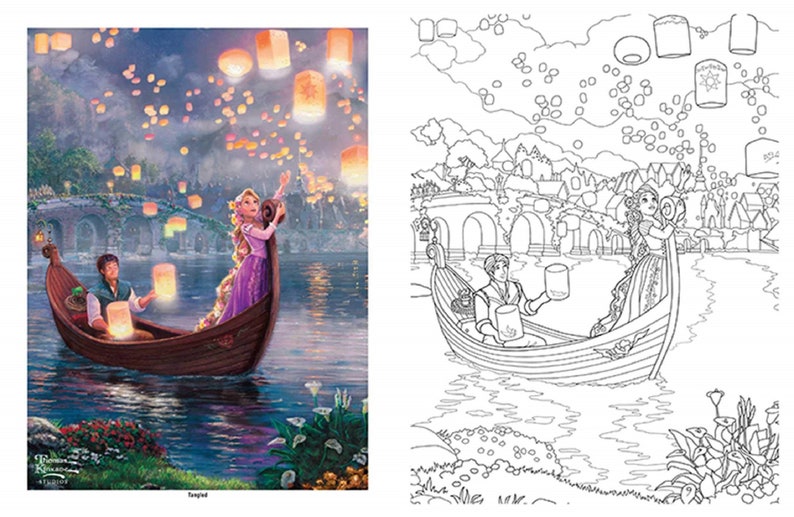 Disney Dreams Collection Thomas Kinkade Studios Disney Princess Coloring Book Bild 4