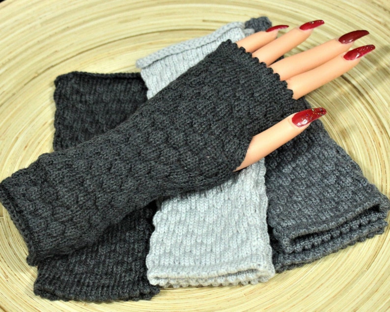 Pulswärmer Merino 30Farbe Armstulpen Wollstulpe Unisex Stulpe Armwärmer Fingerlose Wintermode Damenstulpe Accessoires Bild 1