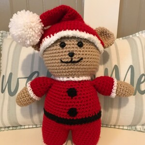 Crochet Christmas bear, frontline hero bear