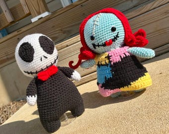 Mr. Jack and Sally dolls: Halloween decorations