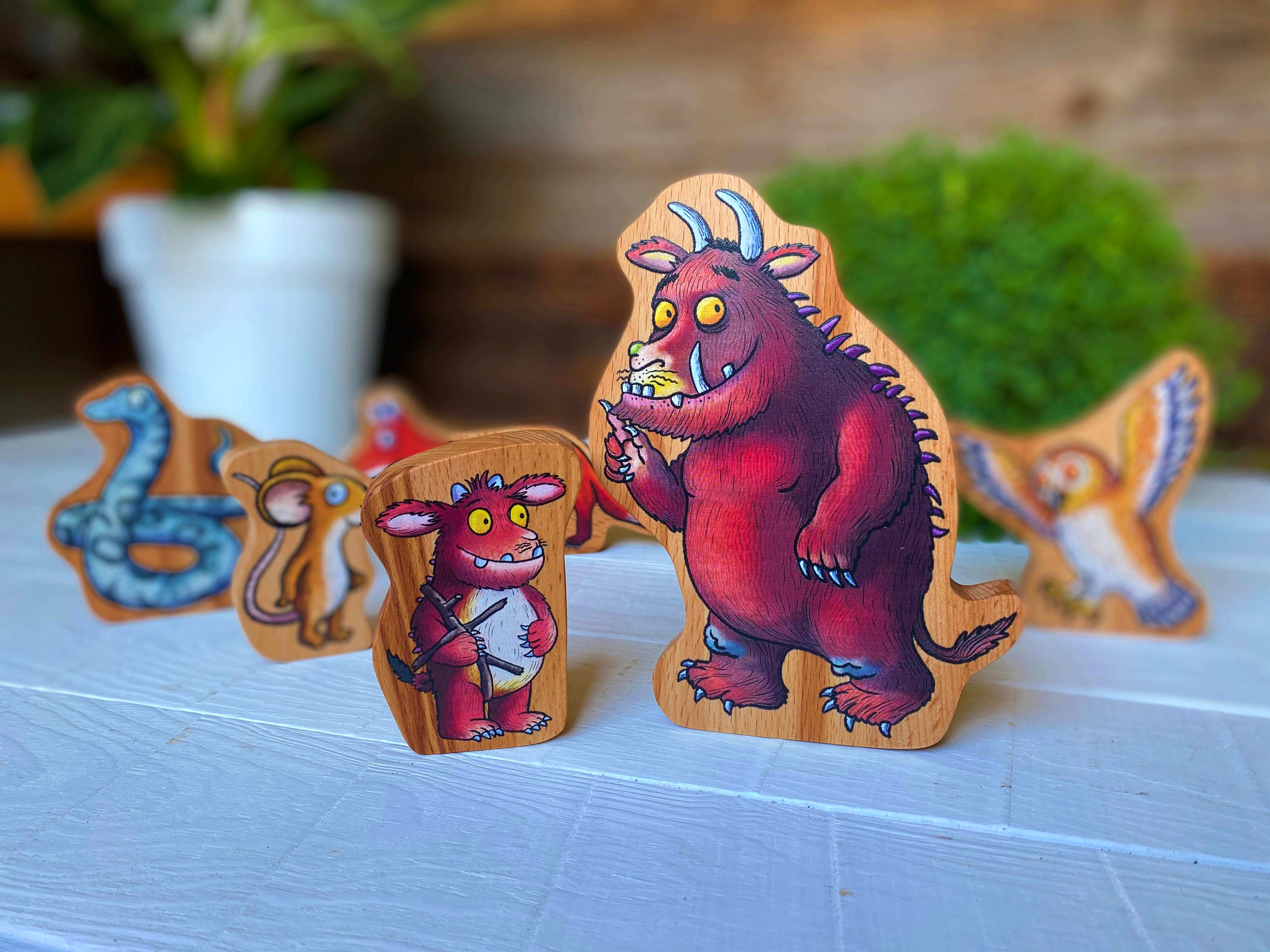 The Gruffalo / Set of Gruffalo wooden figurines / Gruffalo Etsy