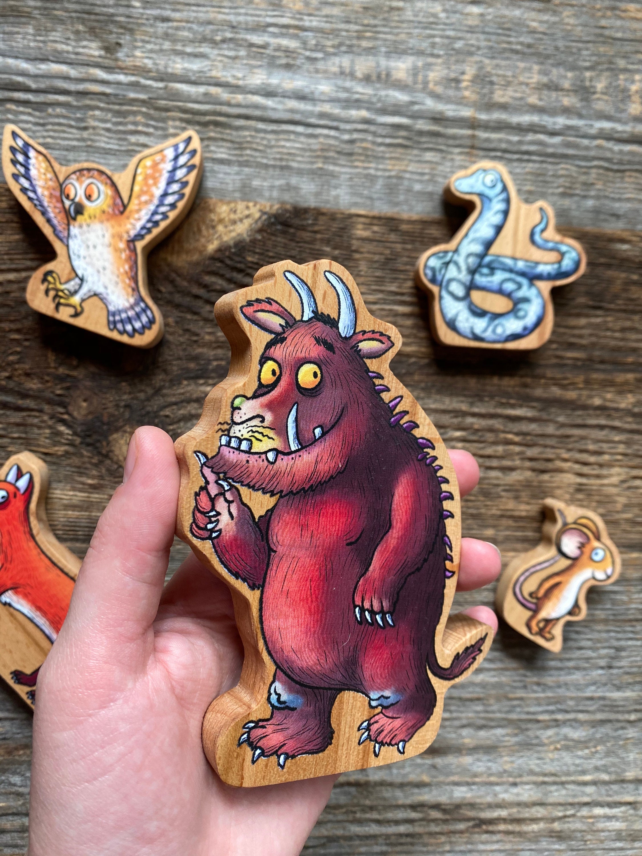 The Gruffalo / Set of Gruffalo Wooden Figurines / Gruffalo Etsy Australia