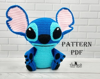 Cute Stitch plush Crochet Rag Doll toy  RagDoll pattern