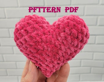 Crochet Love Heart mini Pattern Amigurumi Love plush