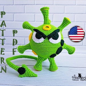 Crochet virus Amigurumi virus Virus toy pattern  Virus amigurumi toy