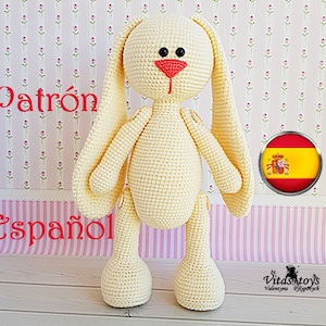 Crochet español pattern Muñeca amigurumi CONEJO Patrón ESPAÑOL