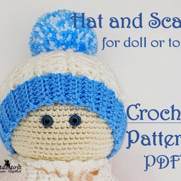 Crochet hat toy Amigurumi clothes Tilda doll pattern