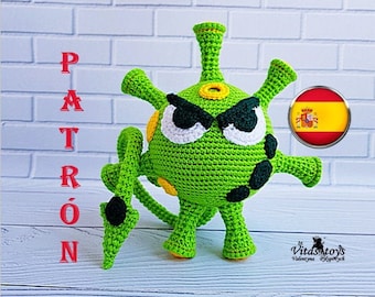 Crochet español Patrón de ganchillo Muñeca amigurumi Terrible Virus