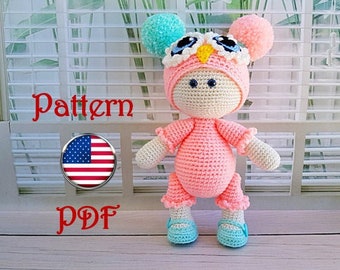 Amigurumi pretty doll Simple crochet doll Crochet new doll pdf Knited cute doll pdf English