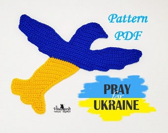 Pray for Ukraine seller shop Dove applique Pattern Ukrainian