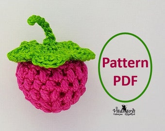 Gehäkelte Himbeere Amigurumi Früchte Spielzeug