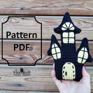 Crochet Halloween fairy house Ghost house pattern