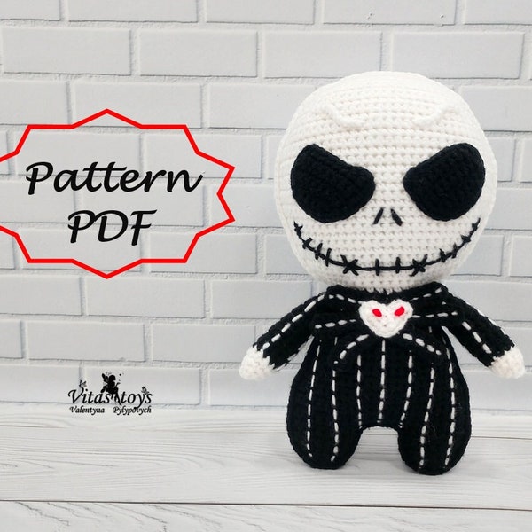 Amigurumi Monster Jack Skeleton rag doll Zombie doll pattern