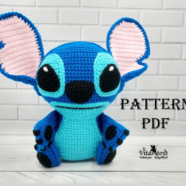 Cute Stitch plush Crochet Rag Doll toy  RagDoll pattern