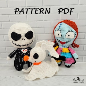 Jack Sally and Zero Ghost Amigurumi