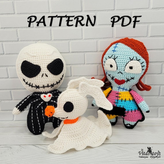 Jack Sally and Zero Ghost Amigurumi