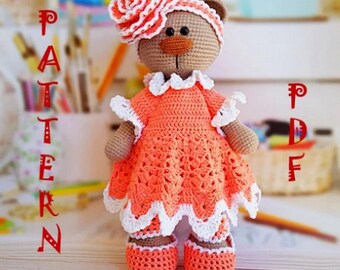Crochet Bear & Dress Pattern (PDF)