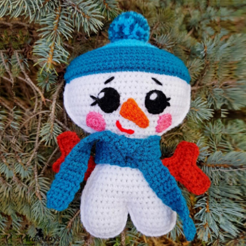 Winter Crochet Toy Mr. Snowman Ragdoll Easy Pattern Snowman - Etsy