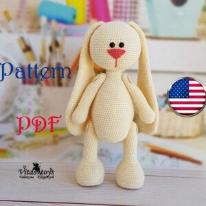 Crochet Bunny Pattern PDF: Amigurumi Rabbit Doll (English).