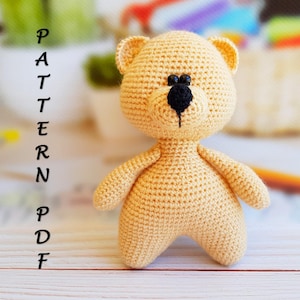 amigurumi bear pdf, easy bear pattern, bear crochet pdf, knitting teddy bear