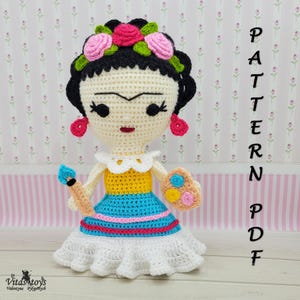 Frida Schnittmuster Schnittmuster Patrón munadelt Frida Mexikanische Puppe