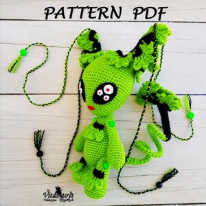 Crochet Alien Girl Amigurumi Pattern: Knitted Monster Doll (PDF Pattern)