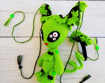 Crochet Alien Girl Amigurumi Pattern: Knitted Monster Doll (PDF Pattern)