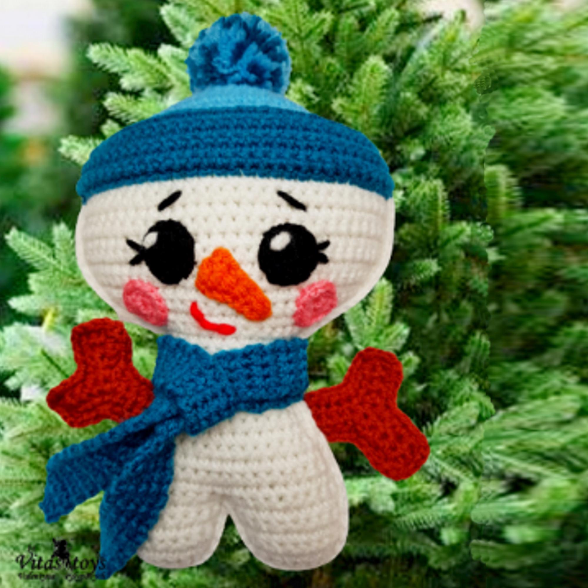 Winter Crochet Toy Mr. Snowman Ragdoll Easy Pattern Snowman - Etsy