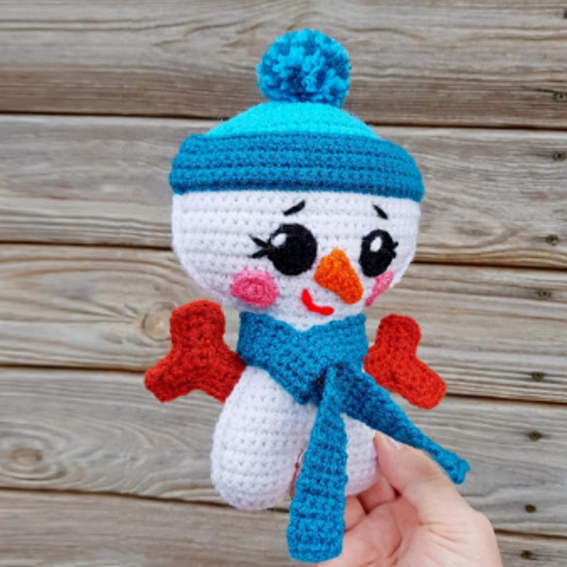 Winter Crochet Toy Mr. Snowman Ragdoll Easy Pattern Snowman - Etsy