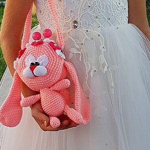 Crochet Handtasche Mädchen Amigurumi Häschen DIY Umhängetasche Kinder